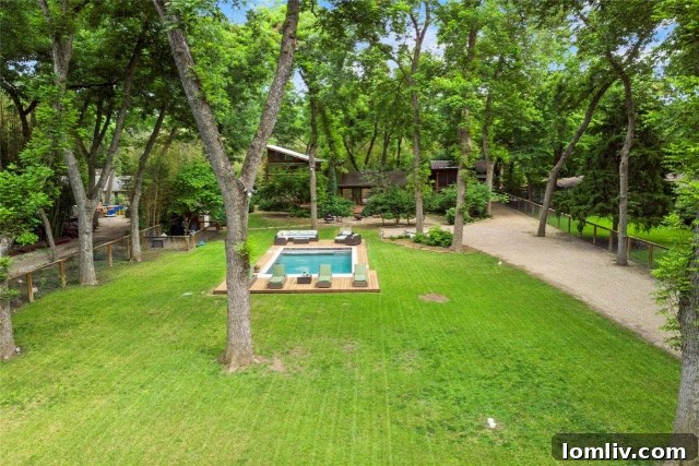 Serene Barbaree Boulevard setting with mature trees and a tranquil atmosphere