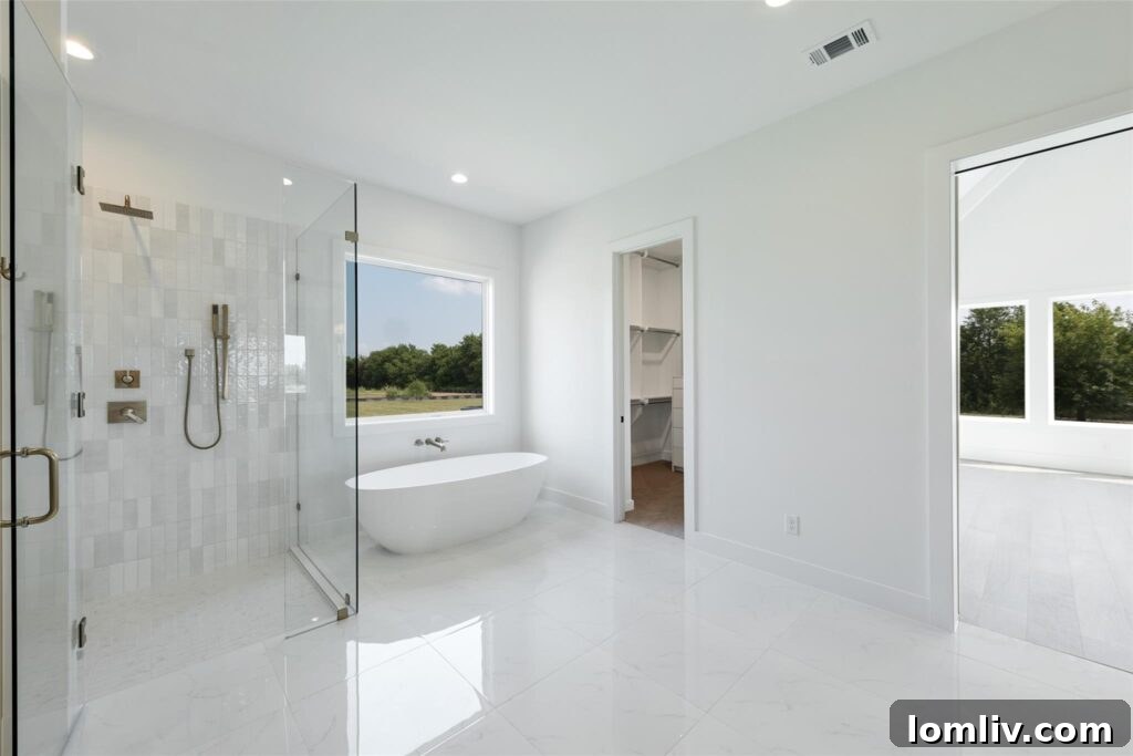 Walk-through Shower Heath Custom Home