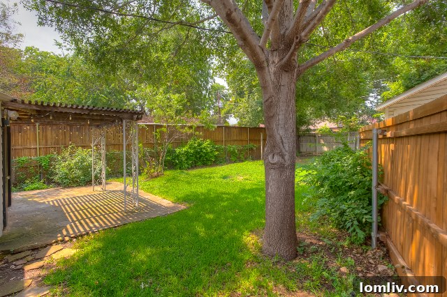 Exceptional Value Awaits in Arlington Heights 2-Bedroom Homes 11 Shaded backyard with new privacy fence at 4104 Birchman Ave.