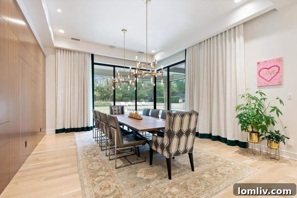 Two temperature-controlled wine closets, a luxurious feature in 1501 Moss Lane