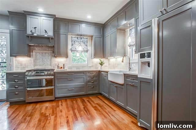 Spacious living area with elegant oak beams and large windows in Park Hill