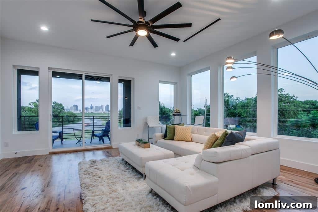 Outdoor Patio with Downtown Dallas Views