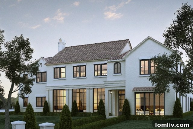 Architectural rendering or photograph of a custom home, illustrating innovative porch and garage integration, designed by Blume Architecture.