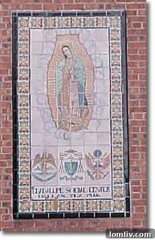Depiction of Our Lady of Guadalupe on St. Annes School