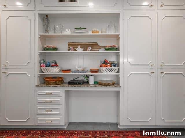 Breakfast nook with bar seating in the updated kitchen