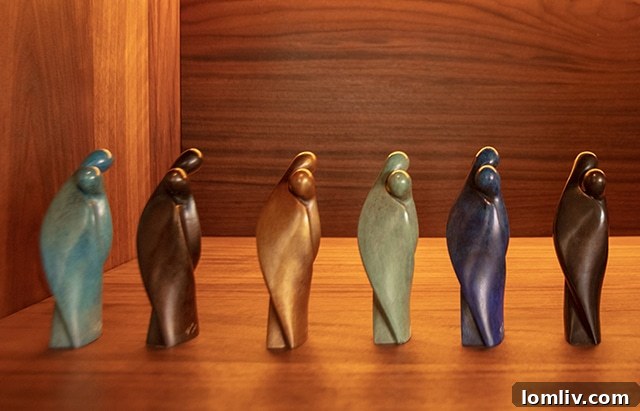 Jennifer Troice's 'Hug Sculptors' series, providing comfort during challenging times like the pandemic.