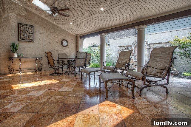 Inviting covered patio leading off the main living area, ideal for outdoor entertainment