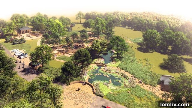 Award-winning landscape design rendering for Stone Tables area