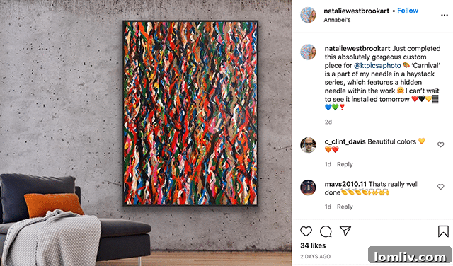 Natalie Westbrook's abstract art, showcasing her signature style of vibrant colors and dynamic compositions.