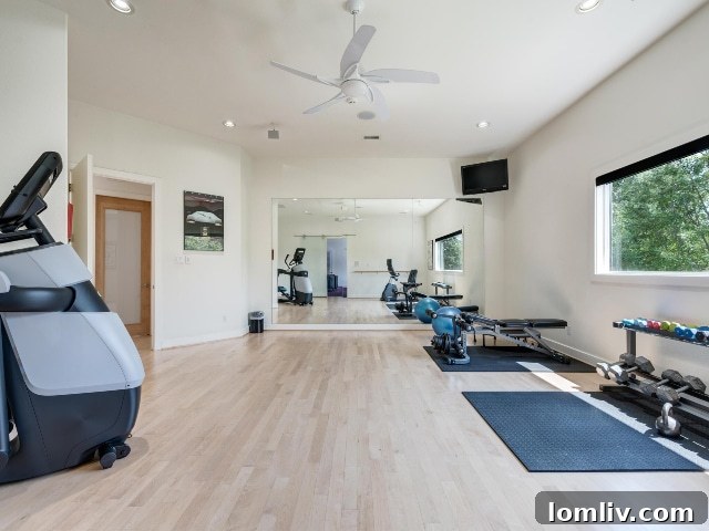 Southlake's Uplifting Retreat: A Home Where Happiness Blooms 6 Modern Home Gym with Equipment