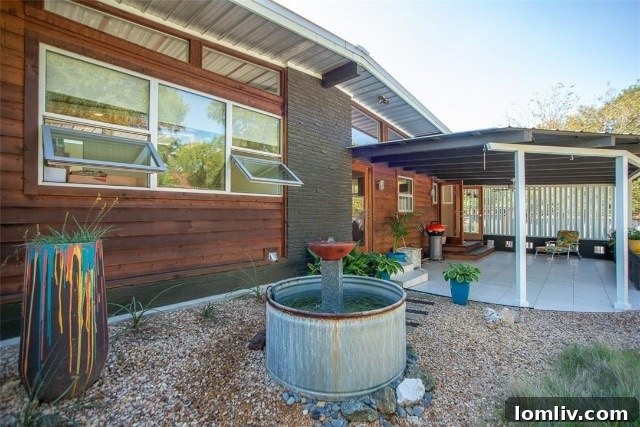 Inviting Patio Space with Modern Outdoor Furniture and Landscaping