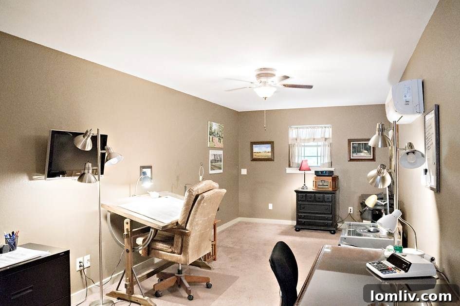 Second bedroom or flexible living space in the barndominium