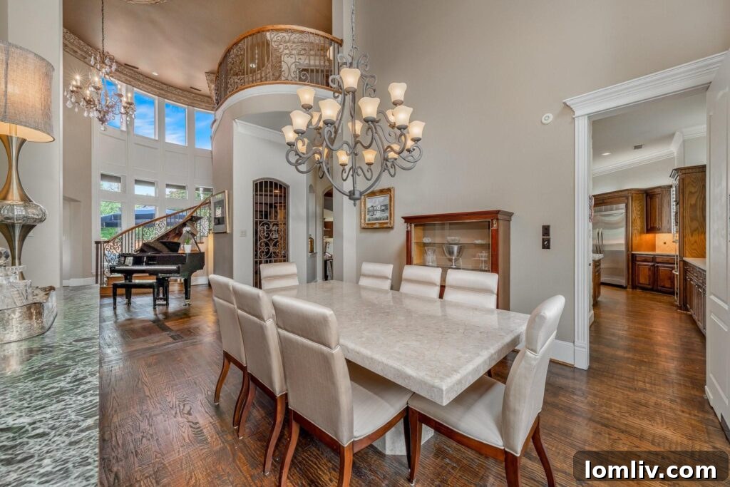 Interior view of the formal living area with elegant furnishings and natural light