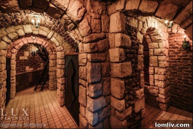 The Michigan castle's built-in tavern overlooking a game room