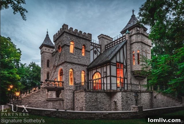 The grand exterior of the Michigan castle, with authentic features