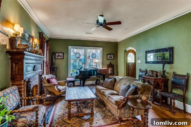 Inside the charming Oak Cliff English Tudor cottage
