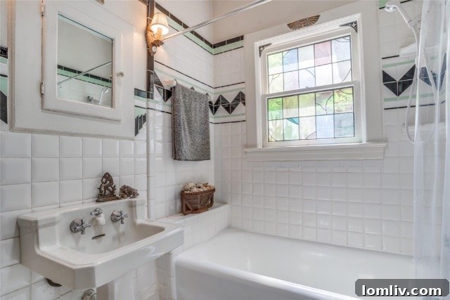 Exquisite stained glass details crafted by the owner