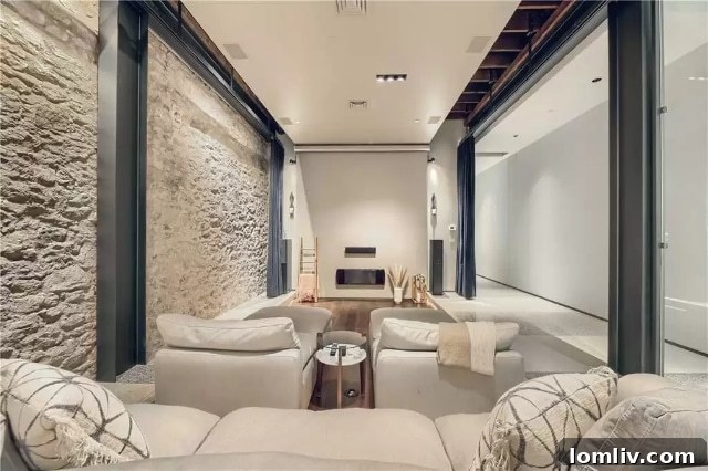 Flexible media room with comfortable seating