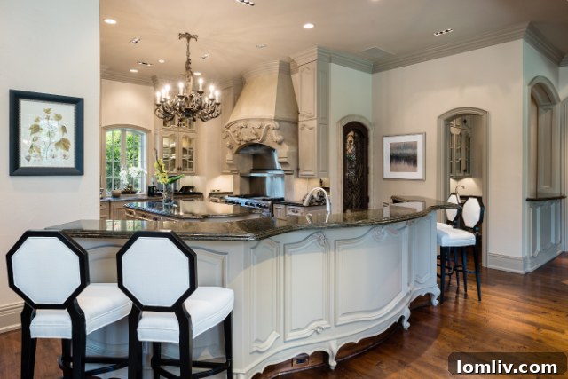 Gourmet Kitchen with Hand-Carved Cabinetry and Viking Range