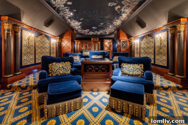 State-of-the-Art Home Theater with Celestial Ceiling