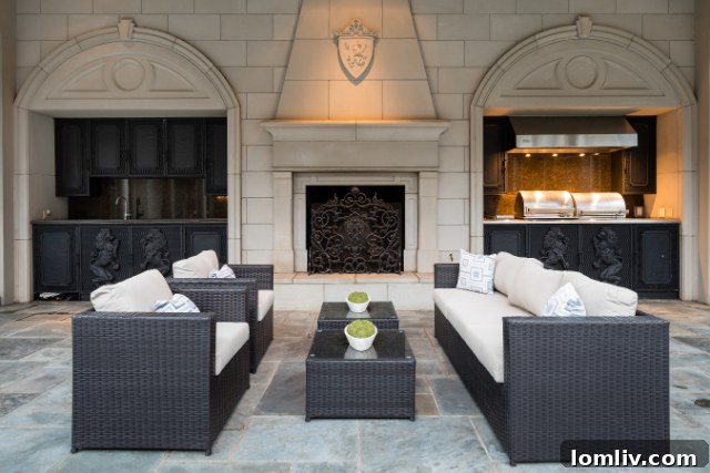 Elegant Outdoor Patio and Lush Landscaping of a Dallas Estate