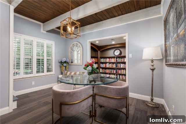 Chic dining area in a custom Dallas residence