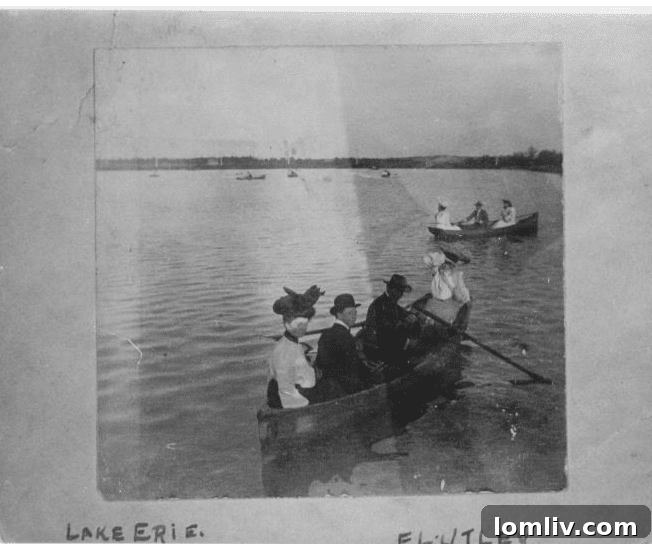 Patrons Enjoying Lake Erie Park in 1905, Dallas-Fort Worth Interurban Destination