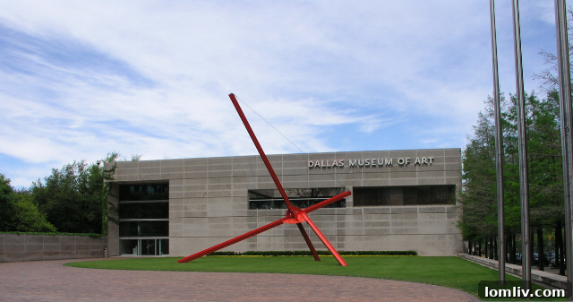People enjoying an art exhibition in Dallas