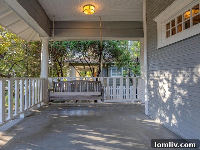 Relaxing Front Porch Swing Fort Worth Home