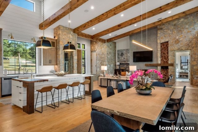 Modern Kitchen in a Luxury Lakefront Home