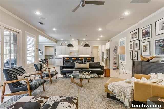 Experience the art gallery aesthetic of the interiors with stunning whitewashed oak floors extending throughout the lower level and staircase.