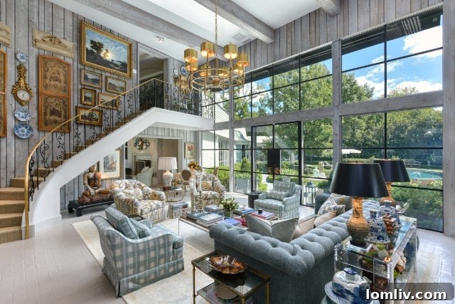 Formal Living Room with Fireplace in Dallas Luxury Home