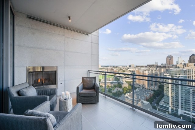 Dining area with abundant natural light and city views.