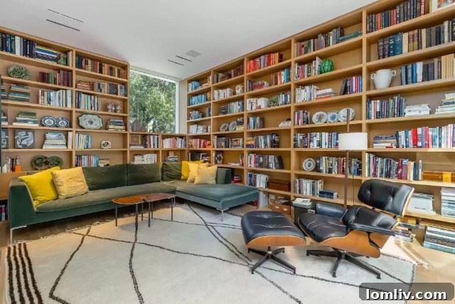 Max Levy Study with Floor-to-Ceiling Bookshelves