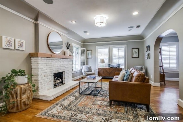 Unique Features of 510 Monte Vista: Historic Fireplace and Primary Suite