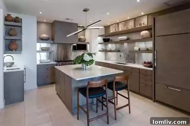 Modern dining area with elegant lighting and sophisticated furniture at Ritz-Carlton Dallas condo 1401.