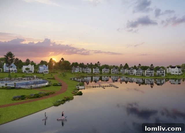 Long Cove Cape Cottages overlooking Cedar Creek Lake and Bayside Infinity Pool