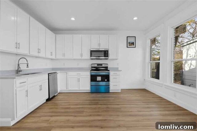 Fresh White Kitchen with Stainless Steel