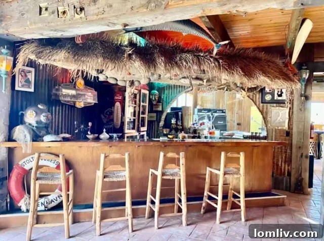 Intricately designed custom bar with pirate decor