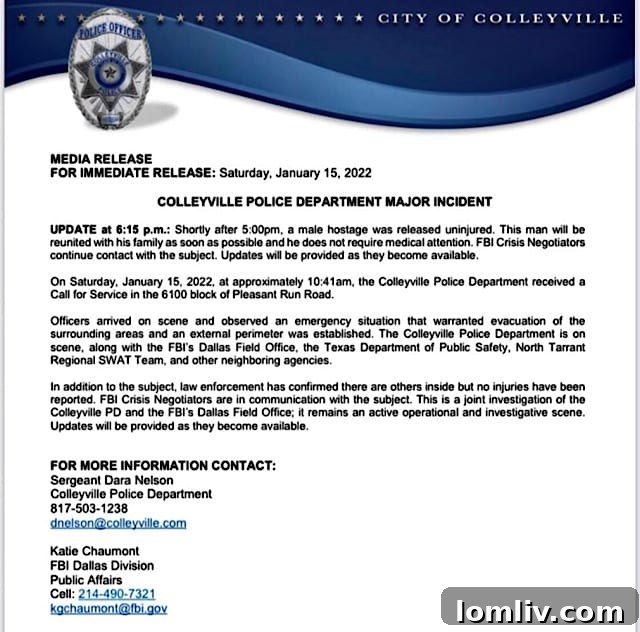 Hostage Drama at Colleyville Synagogue Prompts Evacuation 3 colleyville-police