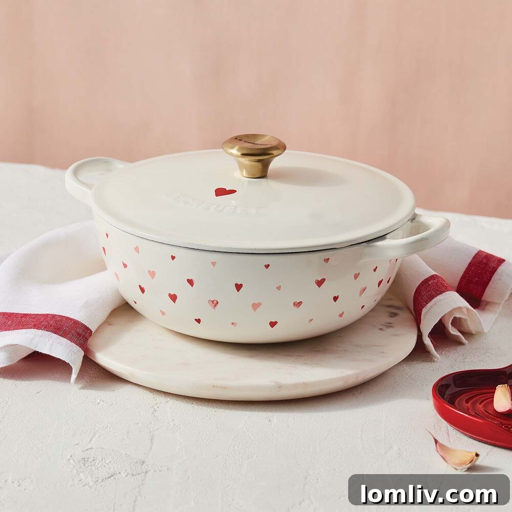 Le Creuset L’Amour 2.75qt Heart-Adorned Cast-Iron Soup Pot for Valentine's Cooking