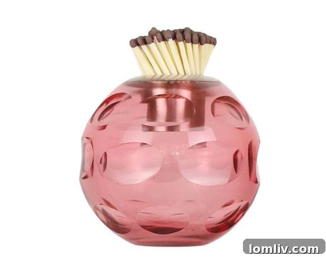 Paloma & Co Rose-Colored Glass Match Striker for Stylish Home Decor