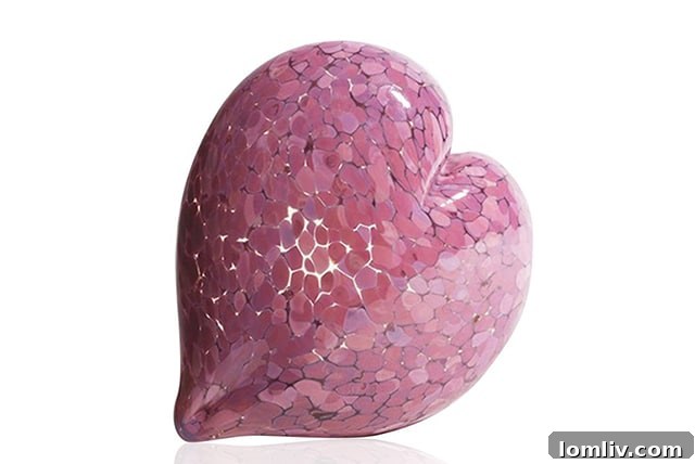 Curio Large Glass Heart: Organically Blown Art Piece from Moda Operandi