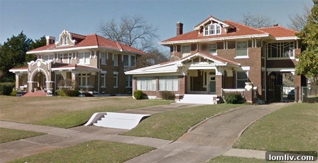 Two beautiful historic homes on South Boulevard in Dallas, exemplifying architectural heritage.