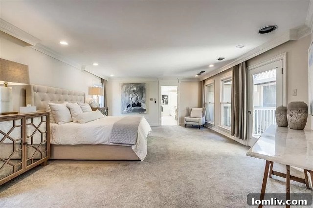 Expansive Primary Bedroom with Sitting Area and Vaulted Ceilings