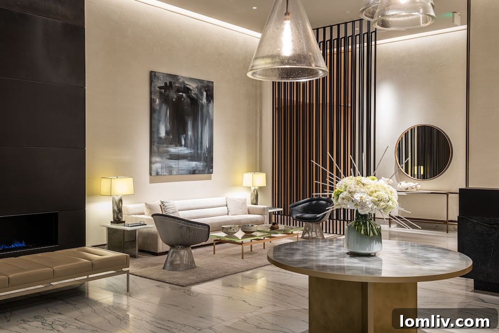 Elegant interior details at HALL Arts Residences