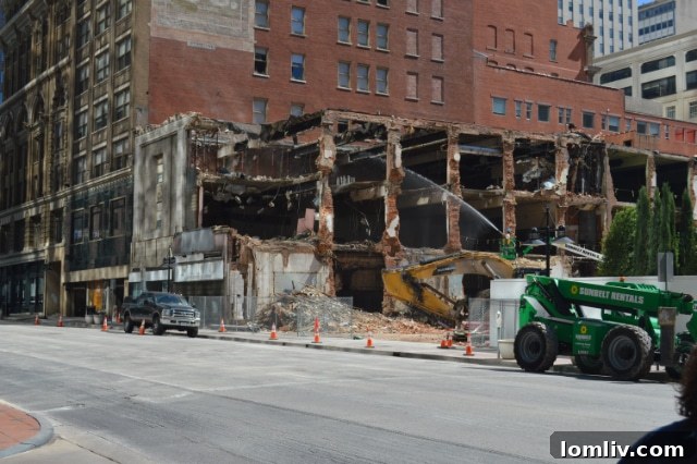 Downtown and Deep Ellum: Mapping Dallas's Historic Soul 5 Historic building undergoing demolition in Dallas.