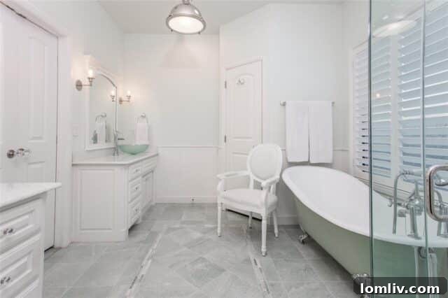 Sleek glass-enclosed shower in a luxurious bathroom