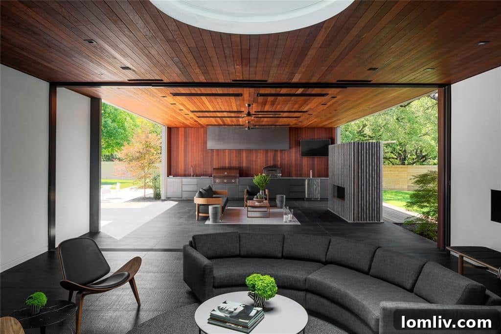 Elegant facade of Taula House showing blend of modern materials and landscaping