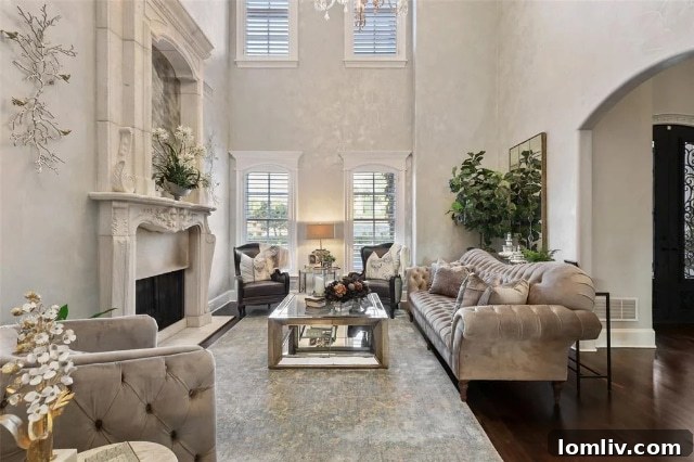 Lush Landscaped Grounds of a Southlake Estate